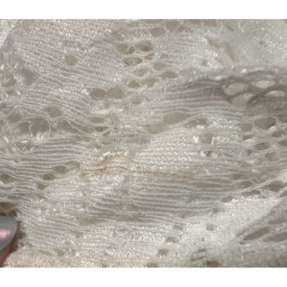 Lisa Says Gah Aurelia Top Size S White Vanilla Lace Sheer